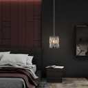 Modern K9 Crystal Pendant Lights Kitchen Island, Chrome Chandeliers for Dining Room Light Fixtures Over Table,Hanging Lighting for Kitchen Island Entryway Bathroom BedHead Chandelier