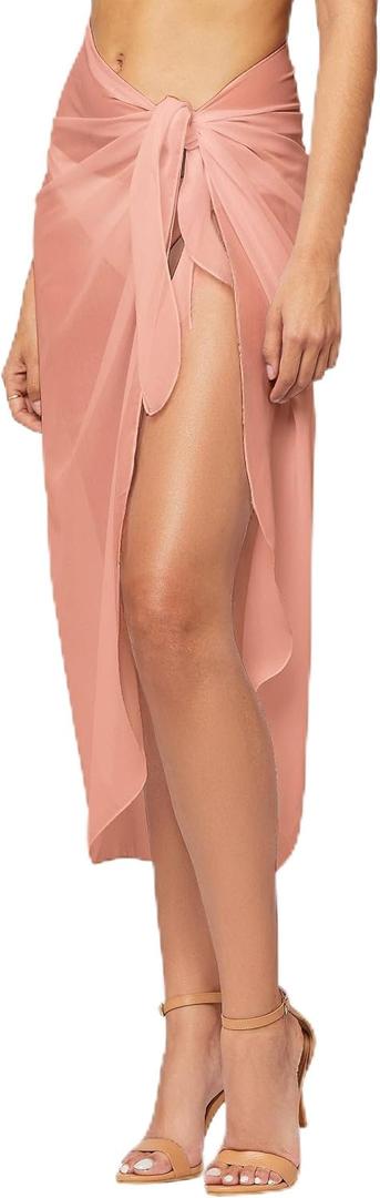 Conceited Womens Cover Ups for Swimwear - Sheer Chiffon - Sarong Wrap Skirt Bathing Suit for Beach