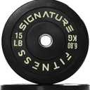 Fitvids 2" Olympic Bumper Weight Plates Set for Barbell – 15 LB – Colored