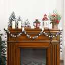 6.56 ft Black and White Christmas Ball Garland Peppermint Candy Christmas Tree Garland Shatterproof Glitter Beaded Vintage Hanging Decoration for Xmas Fireplace Mantel Holiday Party Decor