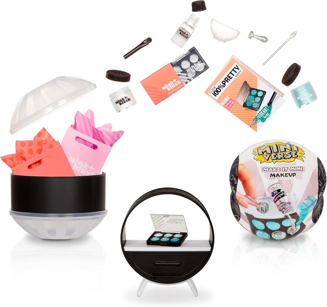 MGA's Miniverse - Make It Mini Makeup Series 1 Mini Collectibles, Blind, Really Works, Real Cosmetic Products, Lip Stain, Nail Polish, Eyeshadow, Non Toxic, Collectors, 8+