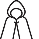 White and black hooded costume accessory, perfect for Halloween.