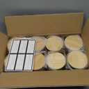 CONNOO 8 Pack 12 OZ Clear Glass Wide Mouth Candle Jars for Making Candles with Airtight Bamboo Lids Nice Sticky Warning Labels for Candle Making Empty Container Bulk - Dishwasher Safe