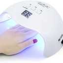 Gel UV LED Nail Polish Lamp, LKE Nail Dryer 40W LED Light with 3 Timers Professional for Nail Art Tools Accessories White