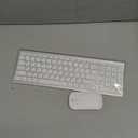 seenda Rechargeable Wireless Keyboard Mouse, Ultra Thin Low Profile Wireless Keyboard and Mouse with Number Pad, Quiet Portable Combo Compatible for Windows XP/7/8/10/11/11 Pro, Silver White