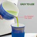 3 x Matcha Whisk Set,7 Pcs Matcha Set Blue,Matcha Kit for Ceremony,480 ML Ceramic Bowl(chawan) with Spout,Bamboo Whisk(100 prong) and Holder,Tradition Tea Set,Gift for Matcha Lovers