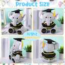 Chalyna 10 Inch 2026 Graduation Elephant Stuffed Animal Plush with Diploma Tassel Graduation Hat Embroidered Blessings Preschool Kindergarten Gift for Student, Kids, Friends, Relatives