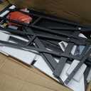 47 Inch Gaming Desk with Power Outlet & LED Lights, Corner Computer Desk with 3 Tiers Storage Shelves, Home Office Desk with Monitor Stand for Small Space, Carbon Fiber Black