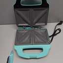 GreenLife Pro Electric Panini Press Grill and Sandwich Maker, Healthy Ceramic Nonstick Plates,Easy Indicator Light, PFAS-Free, Turquoise