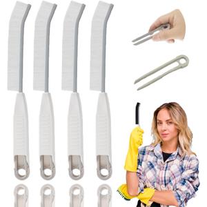 Crevice Cleaning Brush, Hard Bristle Small Cleaning Brush Tool, Bathroom Gap Brushes, Multifunctional Gap Scrub Brush for Home, Kitchen, Window, Vehicle, Faucets, Toilet, Grout