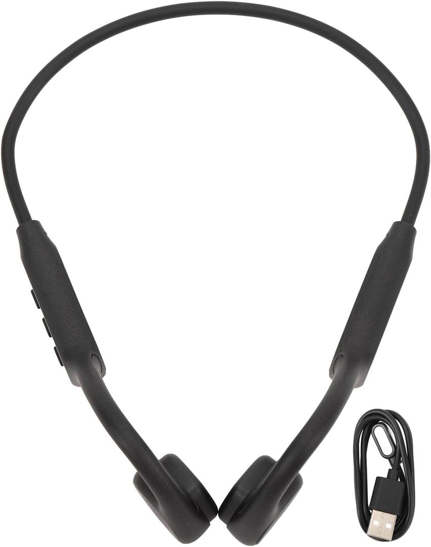 Bone Conduction Headphone, IPX8 Water Resistances, Bone Conduction Headphone Sport Headset, Smart Noise Cancellation for Running, Gym, Walking, Cycling