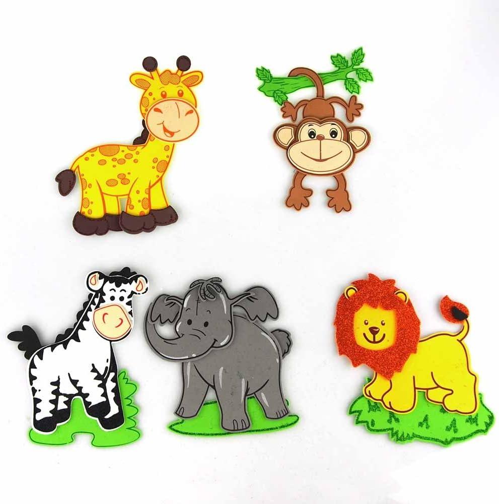 Party Spin Safari Animals Foam Cutouts Decor, Pair of 5, Large