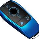 Tukellen for Mercedes Benz Key fob Cover,Special Soft TPU Key Case Protector Compatible with 2017-2023 E-Class 2018-2021 S-Class 2019-2023 A-Class C-Class G-Class-Blue