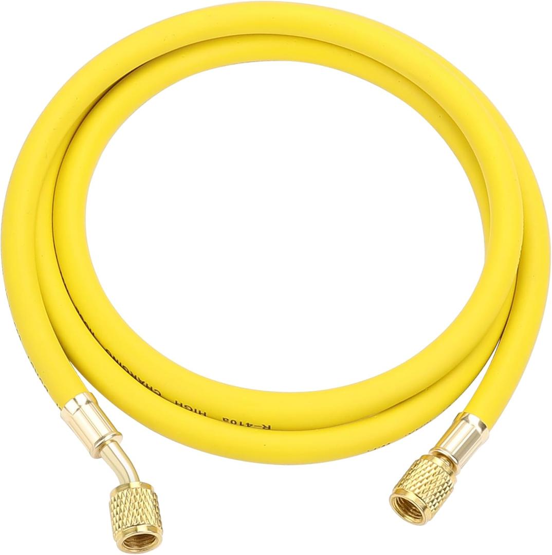 Hromee AC Refrigerant Hose, 60 Inch HVAC Charging Hose with 1/4 SAE Flare, 800 PSI Working Pressure for Air Condition System
