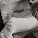 Wake In Cloud - Cot Nap Mat with Pillow and Blanket, 100% Cotton Fabric, for Toddler Kids Boys Girls Ages 3 Plus in Daycare Kindergarten Preschool, Ticking Stripes,52"L x 22"W x 6"Th