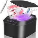 Ultrasonic Retainer Cleaner Machine, 46KHz Ultrasonic Dental Cleaner with UViolet Light, 3 Timer Mode Portable Ultrasonic Denture Cleanser for Mouth Guard Aligner Jewelry Ring