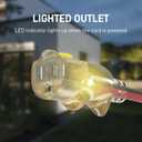 50FT Medium Duty Outdoor Extension Cords, 14/3 Gauge Electrical Wire Cable, 15 Amp Waterproof, LED Lighted Locking Plug for Indoor and Outside Use, Power Cord ETL Certified