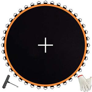 Trampoline Mat, Fits 14 ft Frame, with 72 V-Rings Fits 5.5 inch, Trampoline Mat Replacement(Mat Dia:150in), Reinforce, UV-Resistant, with Spring Hook and Gloves, Not Include Spring