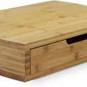 AeroGarden Bamboo Garden Storage Drawer, Holds Indoor Garden Supplies (16W x 11.8D x 3.54H)