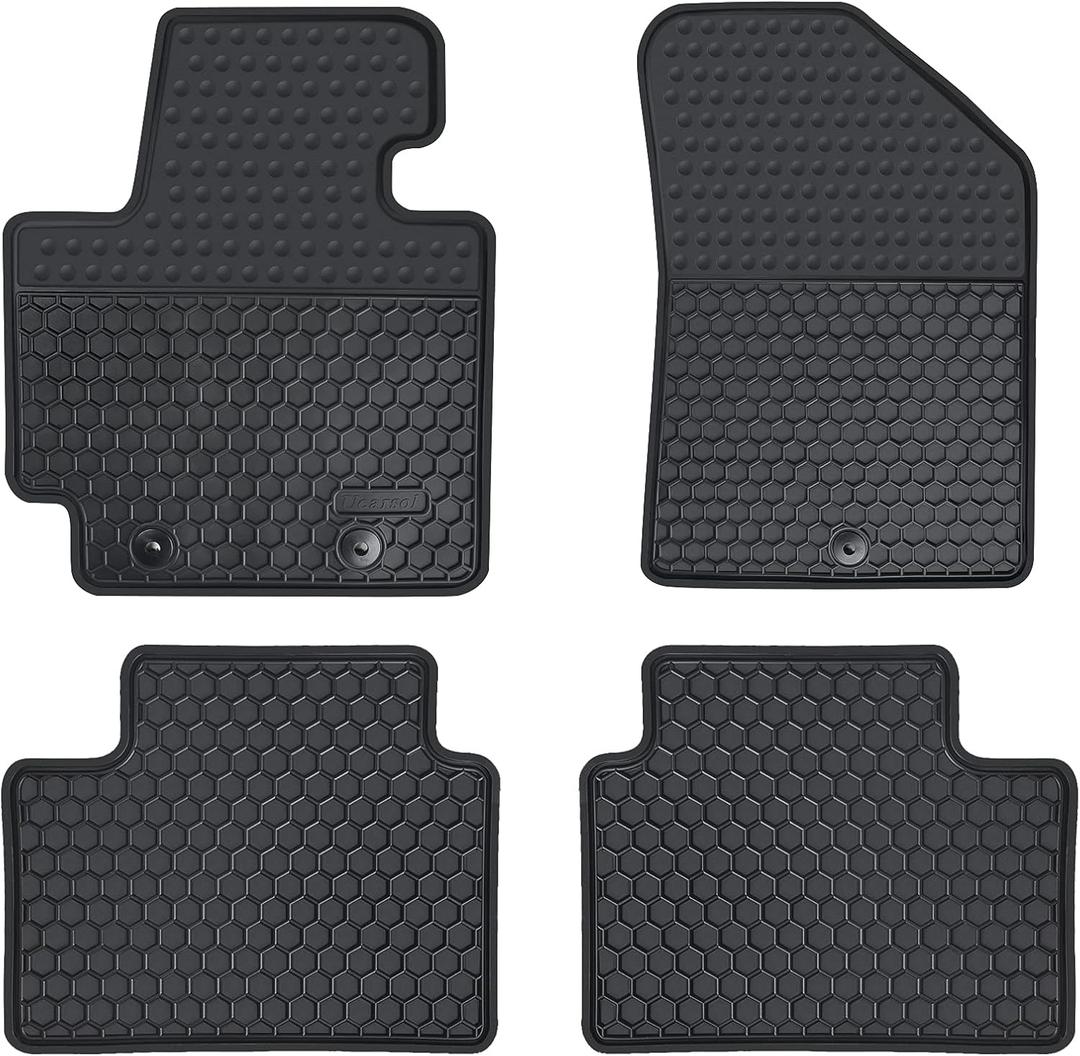 Car Floor Mats Custom Fit for 2019 2018 2017 2016 2015 2014 Kia Soul Odorless Washable Heavy Duty Rubber (All Weather) Floor Liners Set Black
