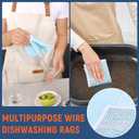 2 x 2-Sided Cleaning Dish Towels for Kitchen Microfiber Wash Cloths,30pcs Non Scratch Wire Dishcloth,Wire Dishcloth Home Essentials-Reusable Steel Wool Scrubber Washcloths,Set for Pans Sinks & Cookware