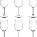 KX-WARE Classic Acrylic All-Purpose Wine Glasses, 19-ounce Plastic Stem Wine Glasses, set of 6 Clear