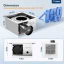 Amico Bathroom Exhaust Fan, 1.0 Sones, 110 CFM, Low Noise, Household Bath Ventilation Fans, Ceiling Mounted, No Attic Access Needed, Ceiling Opening 9.4''x9.4''- ETL & FCC Certified