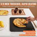 VEVOR Pizza Steel, 16" x 14.5" x 3/8" Pizza Steel Plate for Oven, Pre-Seasoned Carbon Steel Pizza Baking Stone with 20X Higher Conductivity, Heavy Duty Pizza Pan for Outdoor Grill, Indoor Oven, 16" x 14.5" x 3/8" Rectangular