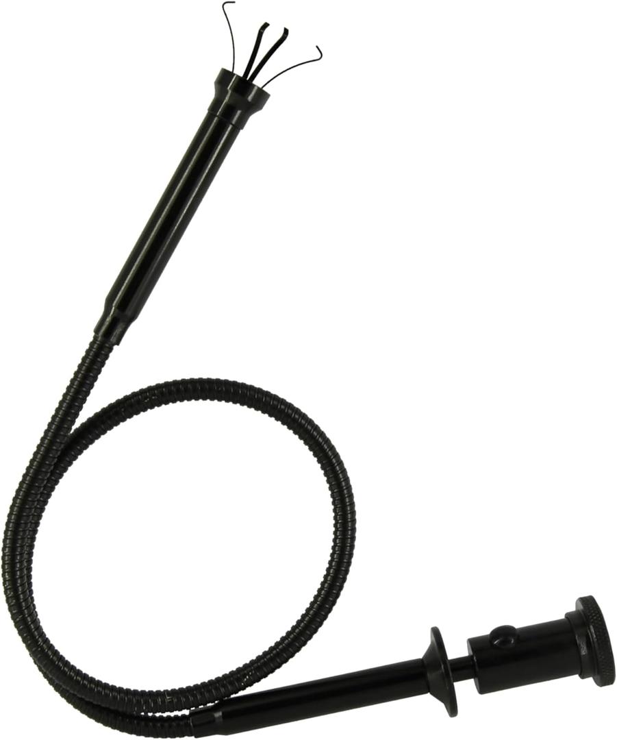 Flexible Claw Pickup Tool with Magnet Tool Flexible telescoping Claw led Light Grabber ExtendLong 28'' Four Claw 4-Claw for Small Parts Pickup Reacher Tool for Mechanics,Jewelry,Kids,etc. (Black)
