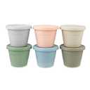 PandaEar 6 Pack Silicone Baby Food Storage Containers, 4 oz Small Food Containers with Lids, Reusable Baby Snack Containers for Kids Toddler, Homemade Baby Food Freezer Storage, Freezer Safe