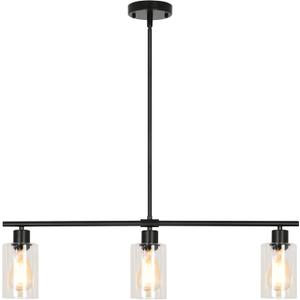 3-Light Modern Chandeliers Kitchen Island Lighting with Adjustable Height Industrial Light Fixtures Pendant Lights for Kitchen Bedroom Dining Living Room Foyer
