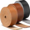SilTriangle 3 Rolls Leather Straps for Crafts Single Sided Faux Leather Strips 2 mm Thickness 78.7 Inches Long for DIY Art Craft Projects Belt Tooling(1 Inch,3 Color)