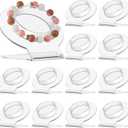 Wenqik 20 Pcs Acrylic Bracelet Displays Stands Jewelry Display Holder Clear Bangles Organizer for Store, Showcase and Home Storage