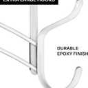 LYNK Professional Home Over The Door Hooks - 18 Hook Over The Door Hanger - Over Door Coat Rack - Hanging Towels or Clothes - Bathroom, Bedroom or Laundry Room - Lifetime Ltd. Warranty  White