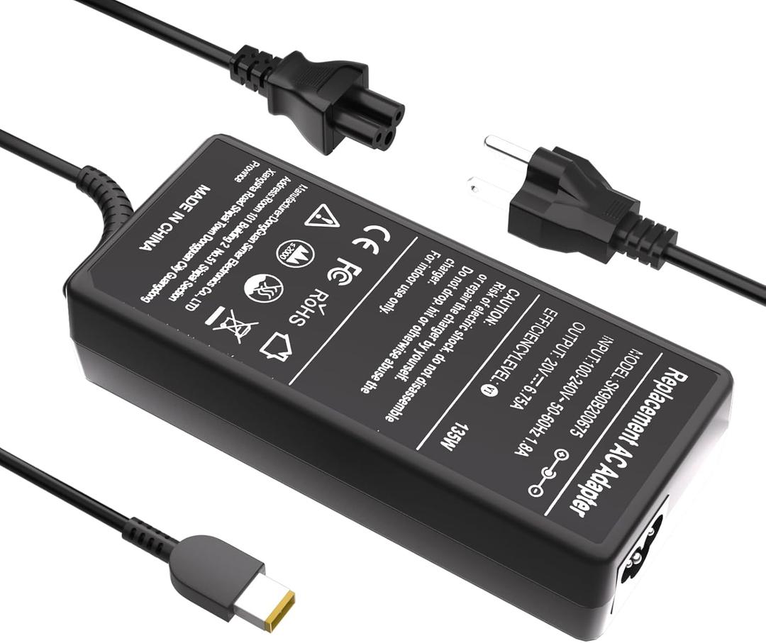 135W AC Power Charger for Lenovo Ideapad Gaming 3 Y700 700 S740 L340 Creator 5 7 IdeaPad 5 Pro Yoga Slim 7 Pro C940 Y70 Y50 Y40 Yoga 9-15IMH5 Legion Y520 ThinkPad T15p P15v P16v ThinkBook 15P Laptop