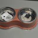 Dog Bowls Double Dog Water and Food Bowls Stainless Steel Bowls with Non-Slip Resin Station, Pet Feeder Bowls for Puppy Medium Dogs Cats (3.Pink)