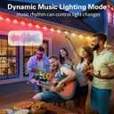 32ft Multicolor RGB LED Eaves Lights, 25 LED, Smart App & Remote Control, IP67 Waterproof, Permanent Outdoor Lights for Garden, Holiday, Christmas