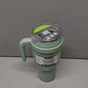 REDUCE 40 oz Stainless Steel Tumbler with Handle - Dual-Wall Vacuum Insulated Travel Mug, Sweat-Proof Lid & Reusable Straw - Keeps Drinks Cold for 24 Hrs, Fits Cupholders, Dishwasher Safe - Matcha