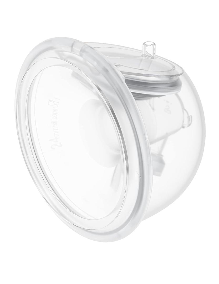 Momcozy Original S9 Pro/S12 Pro Replacement Accessories, Only Compatible with Momcozy S9 Pro/S12 Pro Breast Pump NOT for S9/S12 (Double-Sealed Full Set Collector Cup with 24mm Flange,180ml, 1 Pack) (DL Overall)