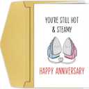 Happy 6th Anniversary Card, Iron Anniversary Card for Husband Wife, 6 Years Anniversary Card Gift for Him Her, Sixth Wedding Anniversary Card