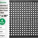 Envelor Anti Fatigue Mat 4 Pack Rubber Floor Mats Door Mat Non Slip Drainage Mat for Entryway, Kitchen, Restaurant, Garage, Heavy Duty Use Doormat, Commercial Floor Mat Industrial 24 x 36 Inches