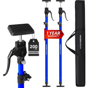 Adjustable Cabinet Jacks for Installing Cabinets (45.3-114.2 2 Pack) Heavy Duty 200 lb Metal Quick Support Rod & Third Hand Support System with Swivel Non-Slip Pads for Drywall and Ceilings.