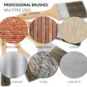 Double Thick Chip Paint Brush Set,Wood Stain Brushes for Painting Walls and Fence Staining, Wooden Handle Masonry Paintbrush for Varnish, Paste and Gesso (5 Pack Assorted Sizes) (5-Pack(1"- 1"- 2"x2- 2"))