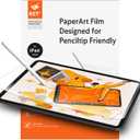 KCT 2nd PaperNano Screen protector Compatible with iPad Pro 11 inch 2024 (M4), Paper Nano-Texture Film for Drawing, Nib Friendly, Anti-Glare-2 Pack (Transparent)
