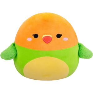 Squishmallows Original 14-Inch Plath Green and Orange Lovebird - Official Jazwares Plush (Large)