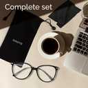 Gaoye Blue Light Blocking Glasses - Trending Round TR90 Frames, Metal Arms, UV400 Protection - Matching Soft Case