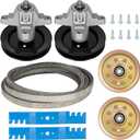 42 Inch Deck 918-04456 Spindle Kit Fit for White Outdoor 42" LT-542H (only for 13AN795G790), Includes 2 Spindle 618-04461, 2 Pulley 918-0624B, 2 Idler 756-04129, 2 Blade 742-0616, 96" Belt 7754-04060
