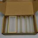 Gold Acrylic Sign Holder 4X6 inch, 6 Pack Wedding Table Number Frames Vertical , Double Sided Display Gold Picture Frame, Clear Menu Holders for Wedding Reception, Party Decoration