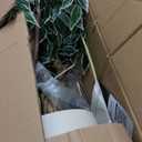 GarveeHome Artificial Ficus Tree for Home Decor Indoor,5 ft Faux Floor Tree White Imitation Ceramic Planter, Indoor Outdoor Lifelike Fake Ficus Tree with Pebbles & Green Fake Moss for Office