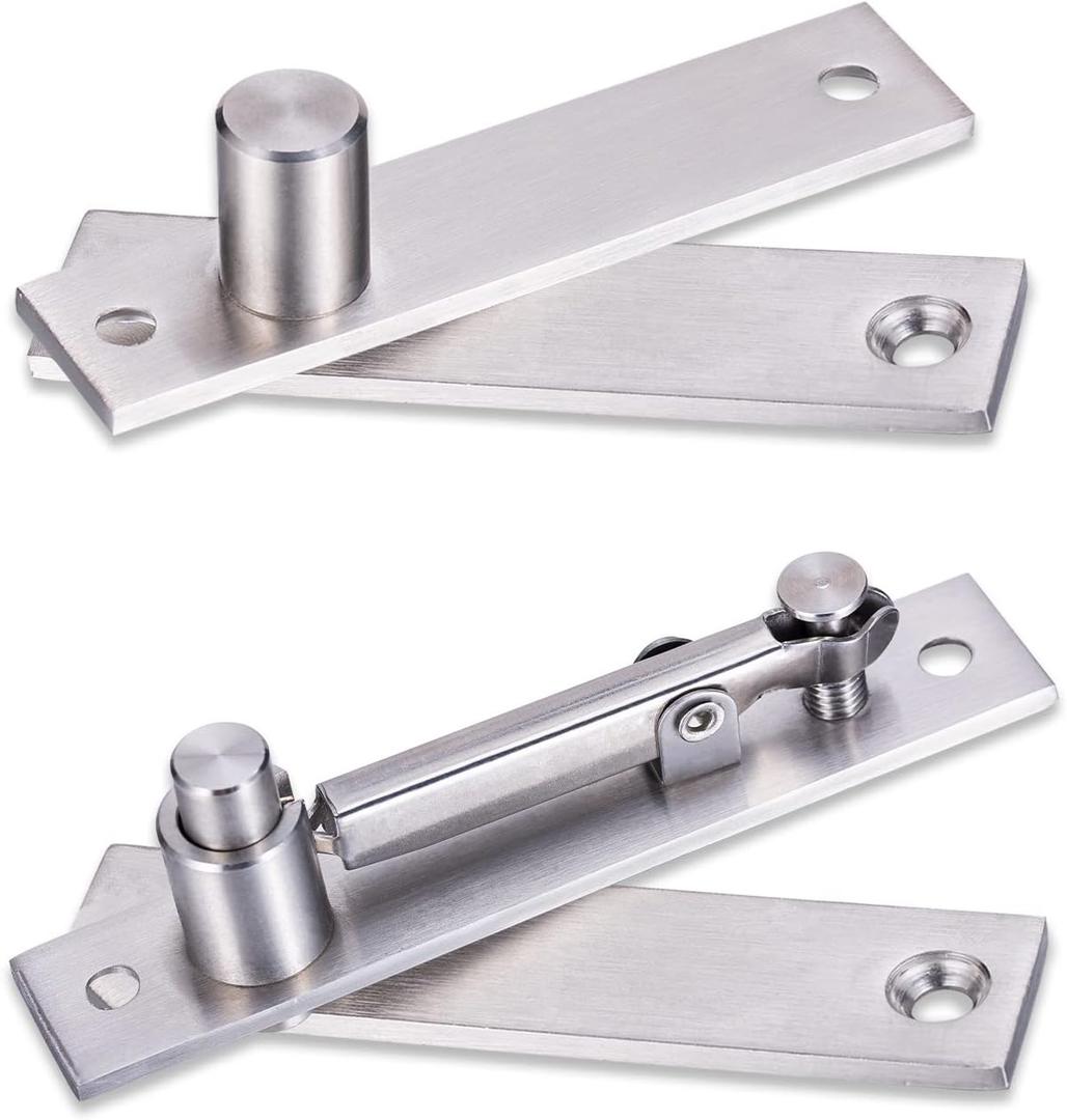 Heavy Duty Pivot Hinge for Wood Door - HBL' Stainless Steel Hidden Door Hinge for Secret Door, with 360 Degree Rotation, Invisible Pivot Door Hardware for Bookshelf